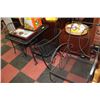 Image 1 : ESTATE IRON PATIO TABLE W 2 CHAIRS AND 1 ROCKING