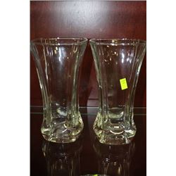 2 GLASS VASES