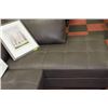 Image 3 : NEW GREY LEATHERETTE L SHAPE SECTIONAL