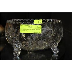 PIN-WHEEL CRYSTAL BOWL W/LEGS - 4.5" TALL X