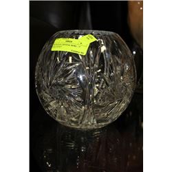 PIN-WHEEL CRYSTAL BOWL - 7" TALL X 24.5"