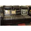 Image 2 : NEW CHOCOLATE BROWN LEAHTER RECLINING SOFA W