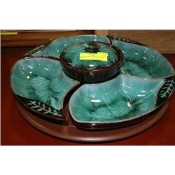 BLUE MOUNTAIN POTTERY CHIP & DIP SET