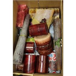 BOX OF SCENTED CANDLES