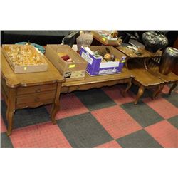 ESTATE 4 PC WOOD COFFEE TABLE SET