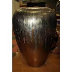 LARGE SILVER/GOLD TONE VASE