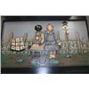 Image 1 : BLUE FRAMED WOOD PAINTING "FRIENDSHIP"