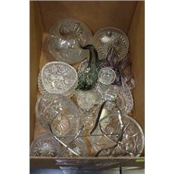 ESTATE BOX OF ASST.CRYSTAL AND GLASSWARE