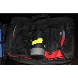SMALL BLACK SPORT BAG WITH WATER BOTTLE