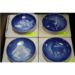 COPENHAGEN 4 PC COLLECTION PLATE SET