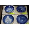Image 1 : COPENHAGEN 4 PC COLLECTION PLATE SET