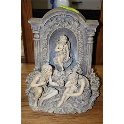 GREEK FOUNTAIN SCENE SCULPTURE