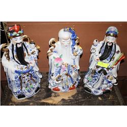 SET OF 3 CHINESE DEITIES