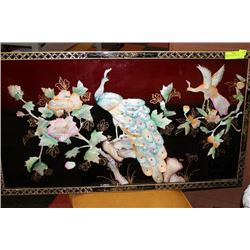 MOTHER OF PEARL PEACOCK PICTURE