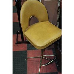PAIR OF YELLOW ESTATE BAR STOOLS