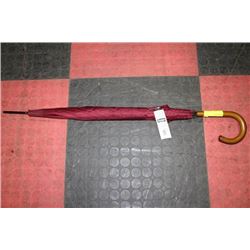 RAIN ESSENTIALS WOOD HANDLED UMBRELLA