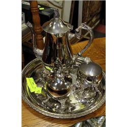 SILVER PLATE 4 PIECE TEA SET