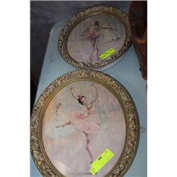 PAIR OF BALLERINA WALL PAINTINGS