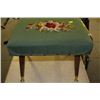 Image 1 : FLORAL NEEDLEPOINT STOOL