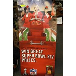 5' X 2' VINYL PROMOTIONAL BUDWEISER NFL BANNER