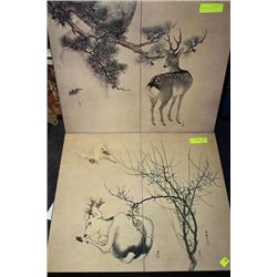 PAIR OF DEER PLAQUE PICTURES