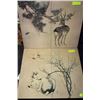 Image 1 : PAIR OF DEER PLAQUE PICTURES