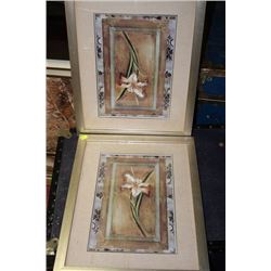 PAIR OF FLORAL PICTURES