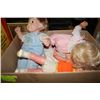 Image 1 : BOX W VINTAGE DOLLS INCLUDES 1964 WALKING DOLL AND