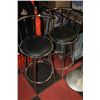 Image 1 : PAIR OF BLACK AND CHROME BAR STOOLS