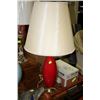 Image 1 : ESTATE RED CERAMIC LAMP