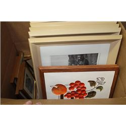 ESTATE BOX OF FRAMED PICTURES
