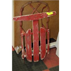 ANTIQUE RED SLEIGH