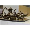 Image 1 : SILVERPLATE TEA SERVICE WITH COFFEE & TEA POTS,