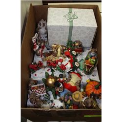 ESTATE BOX OF MOUSE ORNAMENTS