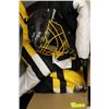 Image 1 : BOX OF ASSORTED HOCKEY PADS AND JACKETS