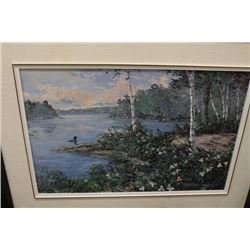 KIERSTEAD SIGNED TEXTURED PRINT -"LOON CALL"