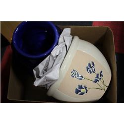 STRAWBERRY BARREL & LARGE DECORATIVE CLAY