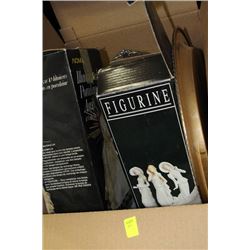 BOX OF MISC. INCLUDES, SILVER PLATTER, VARIOUS