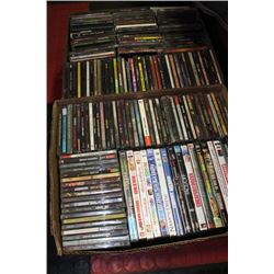 COLLECTION OF CD'S AND DVD'S IN TWO BOXES