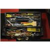 Image 1 : TOOLBOX FILLED WITH ASSORTED SCREW DRIVERS,