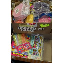 2 BOXES OF BIRTHDAY SUPPLIES