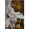 Image 1 : BOX OF VINTAGE AMBER GLASS