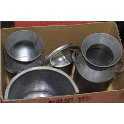 TIN MILK CANS , WATERING CANS & PLANTER