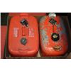 Image 1 : TWO RED METAL MARINE GAS CANS