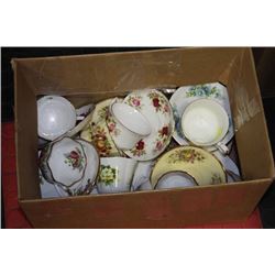 ENGLISH BONE CHINA CUP & SAUCER X 13
