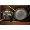 Image 1 : ESTATE BOX WITH FLOUR SIFTERS, COPPER POTS,