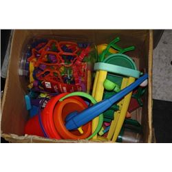 BOX OF KID'S SANDBOX TOYS