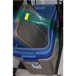 RUBBERMAID 18 GALLON TOTES x4