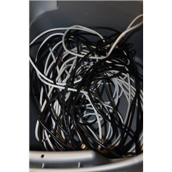 BIN OF TV CABLE CORDS