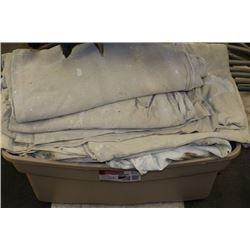 TOTE OF PAINTERS DROP SHEETS